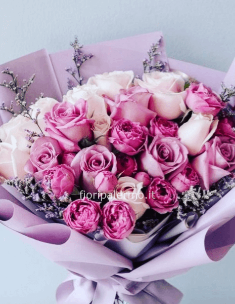 2 dozzine di rose rosa